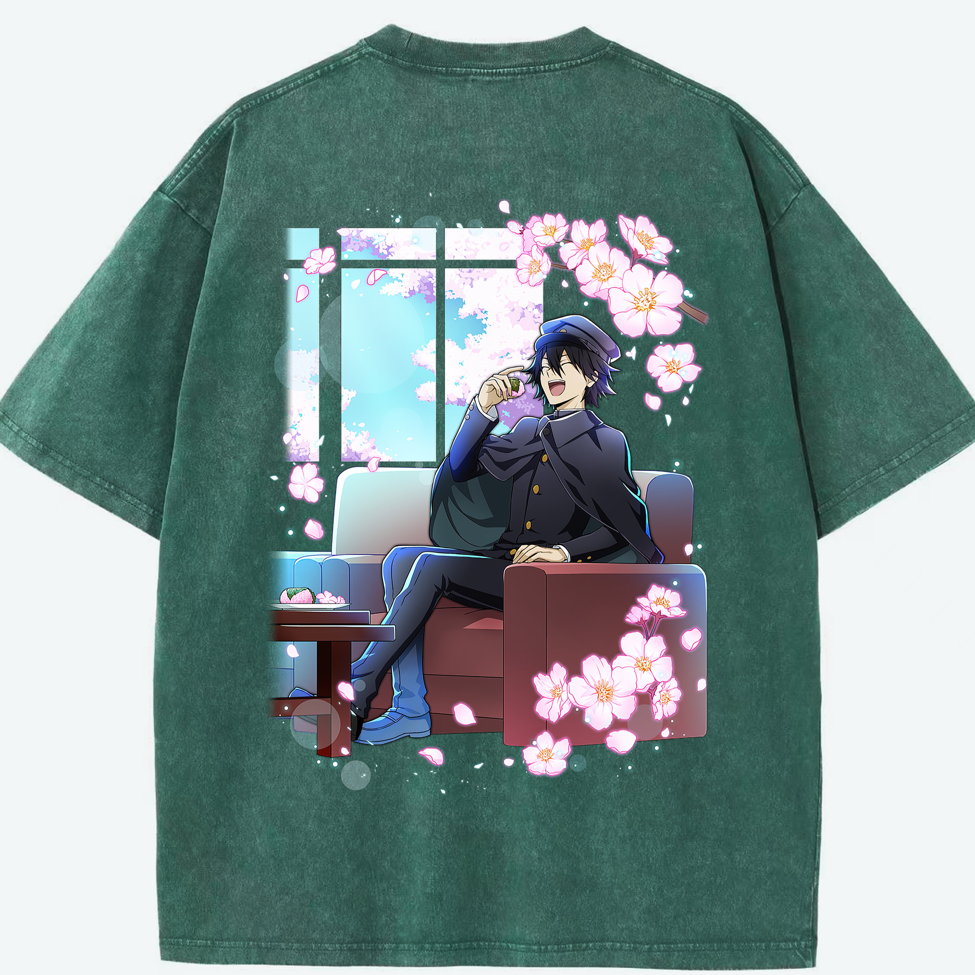 （画像用） 文豪ストレイドッグス Bungo Stray Dogs 綿100% ヴィンテージ風 半袖Tシャツ（背面プリント）